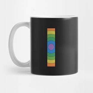 Retro Rainbow 'I' Sticker Mug